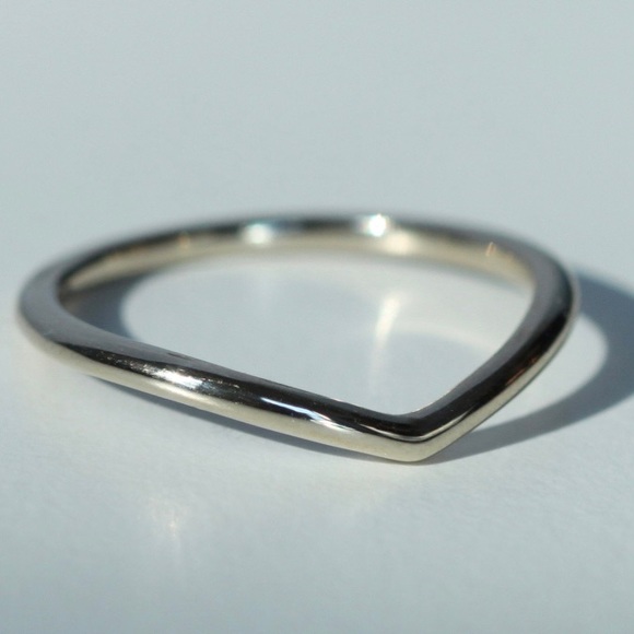 catbird ring, bittersweets NY white gold curved half round band